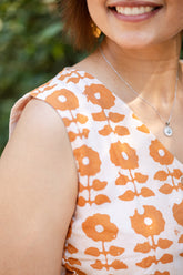 Light Brown Batik Print Waistcoat & Pant